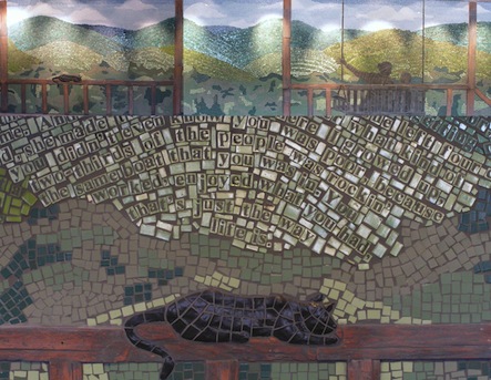 “If These Hills Could Talk,” tile mural created by a collaboration of artists from Louisville and Southeast Community & Technical College, Cumberland, KY